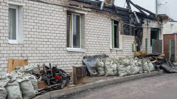 Professional Fire Damage Assessment technician working in Victoria, VA